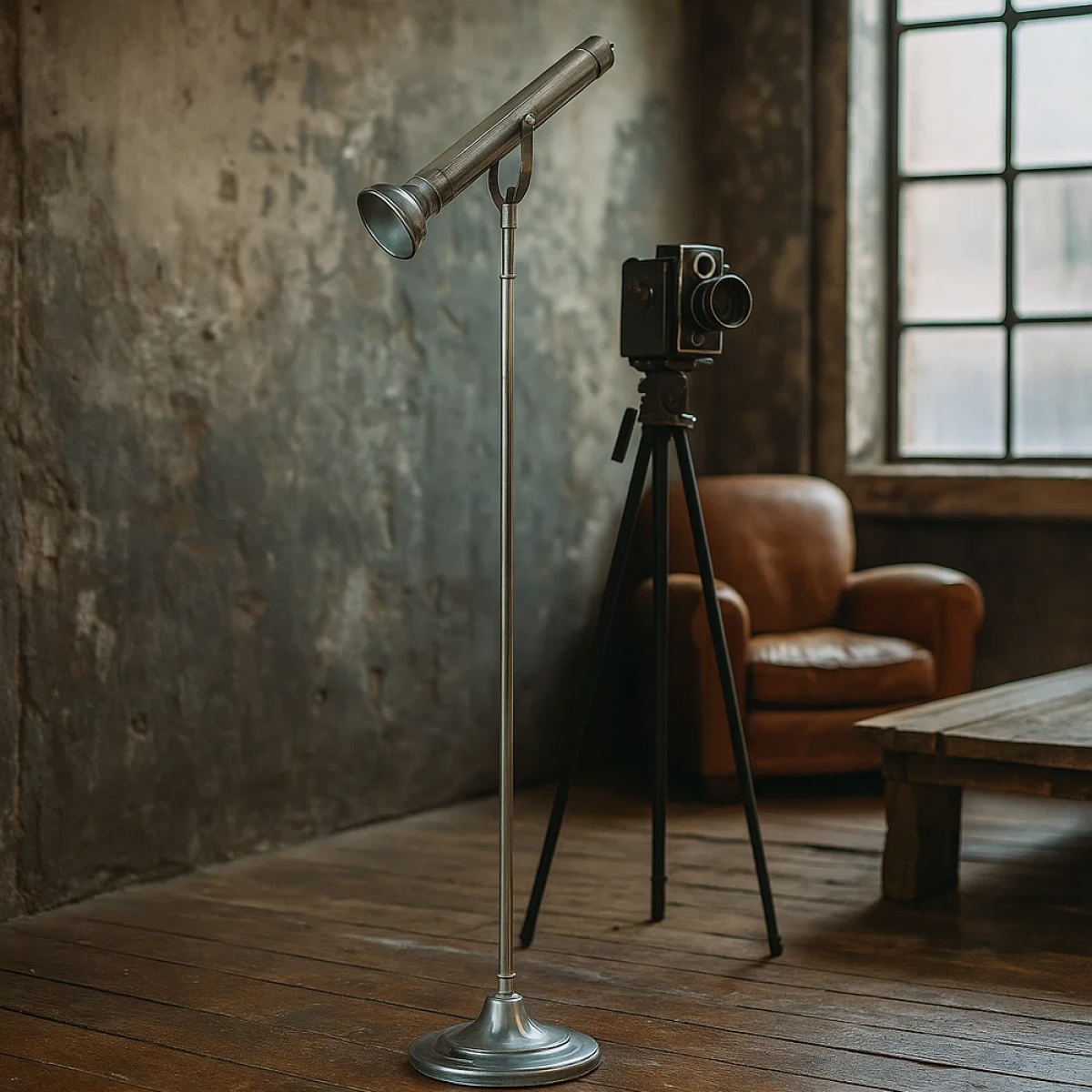 Messinglampe in antiker Silberfarbe mit G9-Fassung