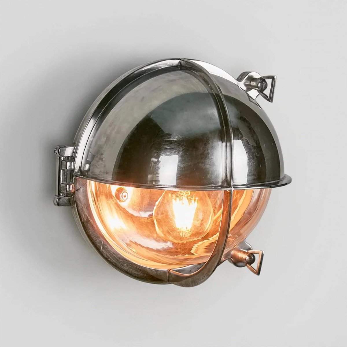 Schiffsleuchte - Nautische Lampe - Maritime Schiffsleuchte - Schiffslampe Taylor Silber - Nostalux