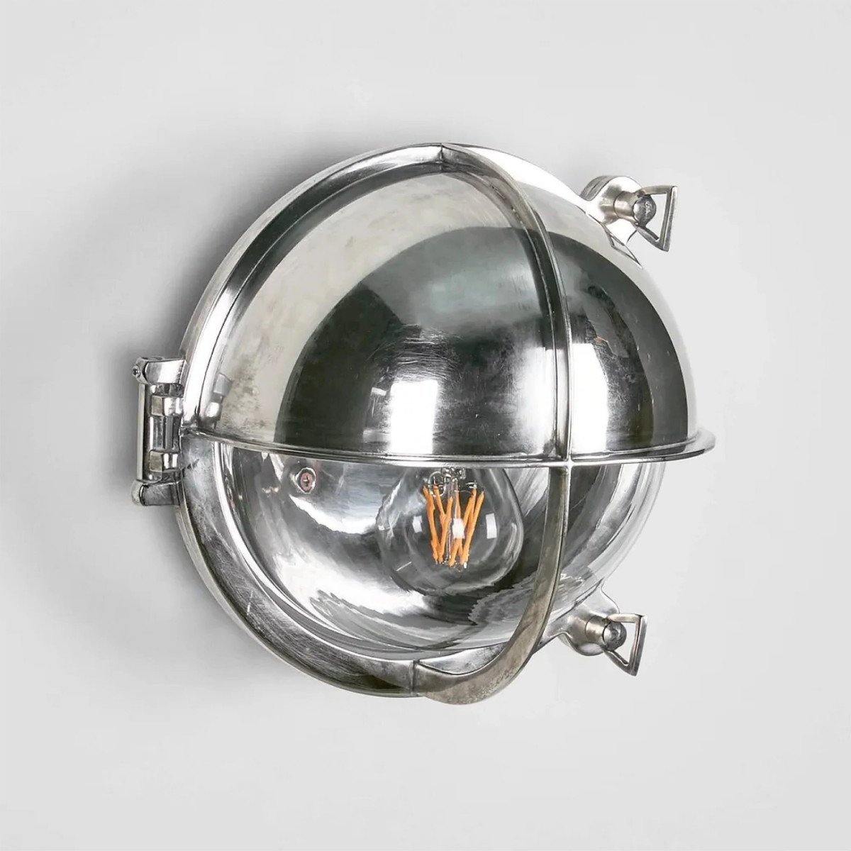 Schiffsleuchte - Nautische Lampe - Maritime Schiffsleuchte - Schiffslampe Taylor Silber - Nostalux