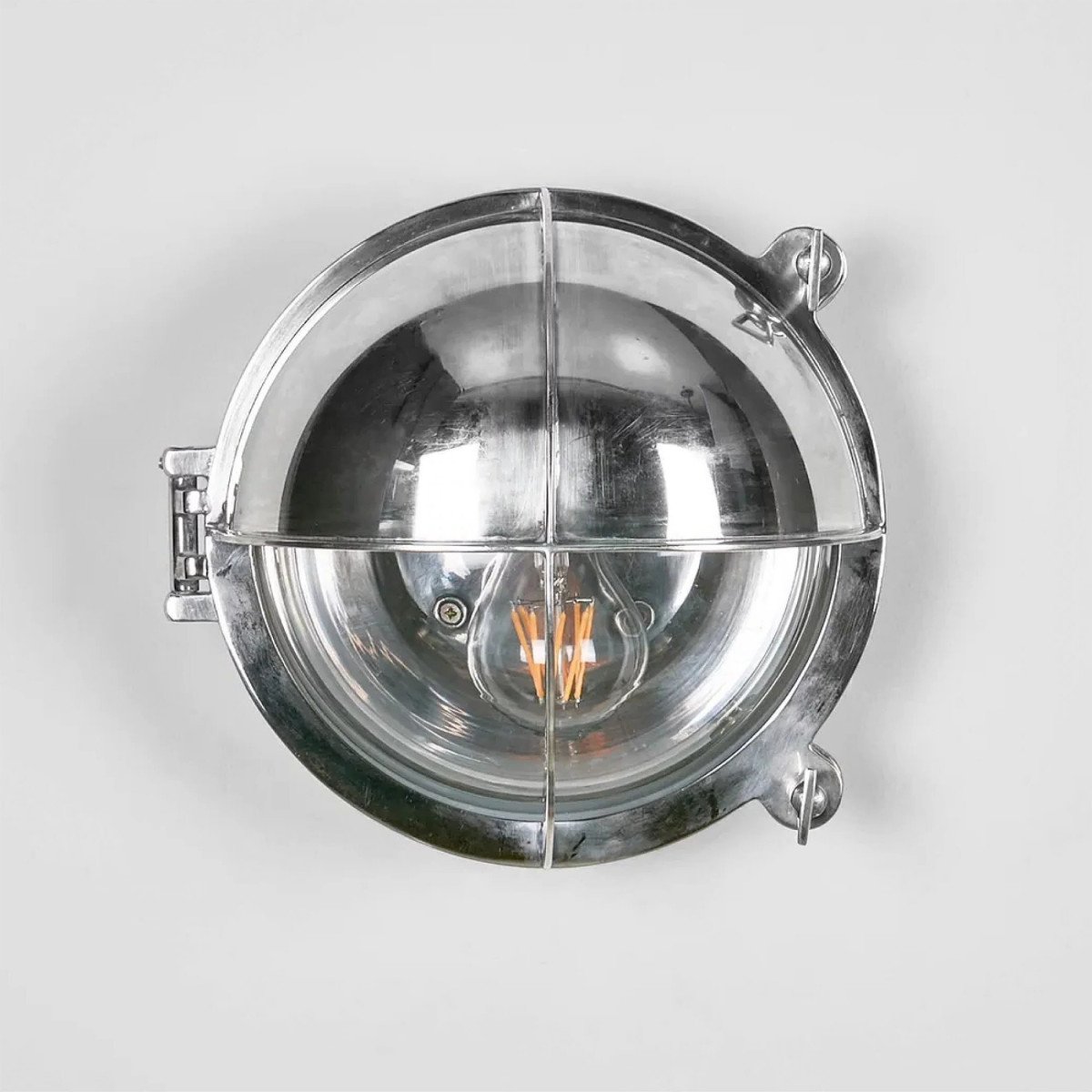 Schiffsleuchte - Nautische Lampe - Maritime Schiffsleuchte - Schiffslampe Taylor Silber - Nostalux