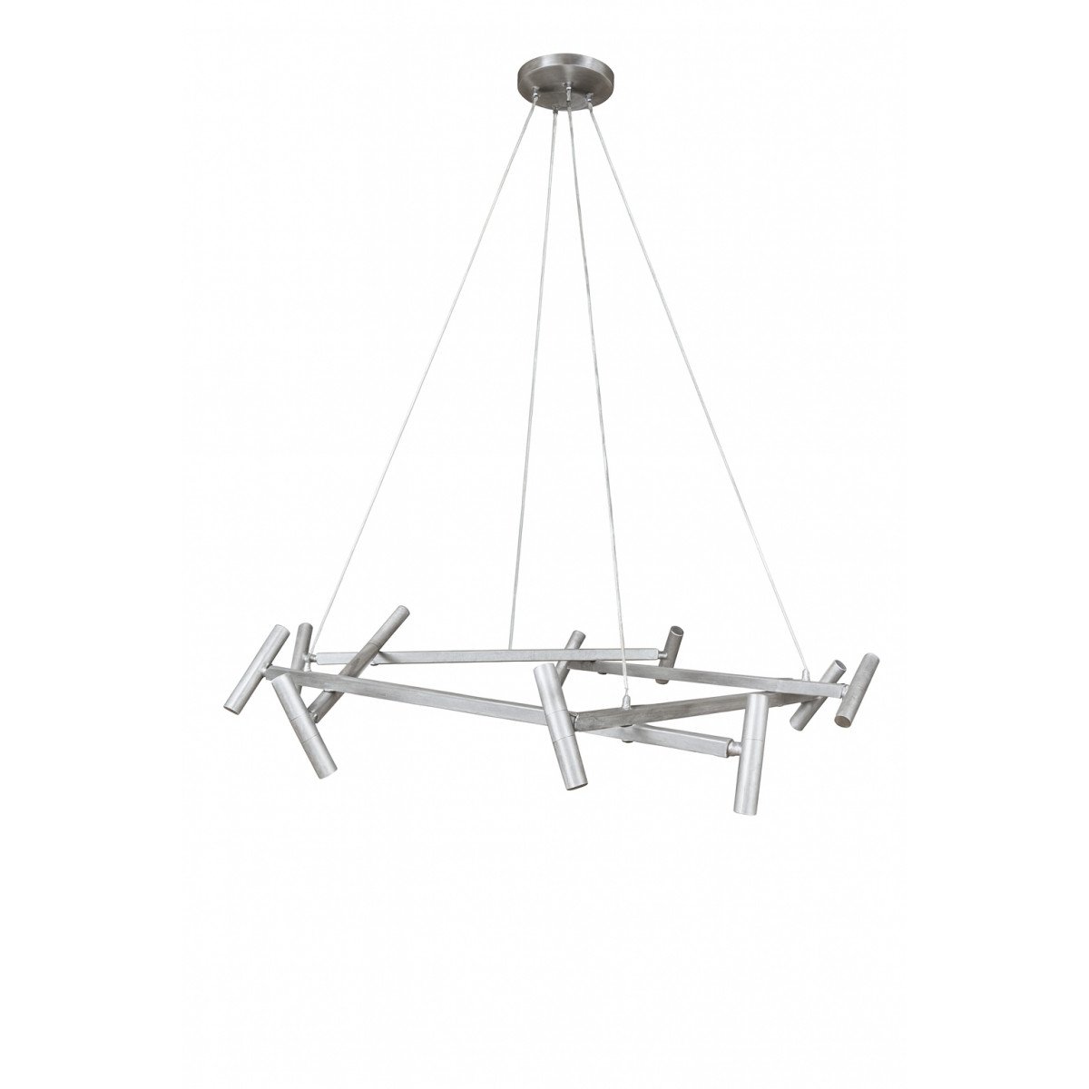 Messinglampe in Antiksilber mit E14-Fassung