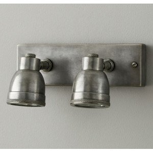 Industrieller Vintage Indigo Double Swirl Silber