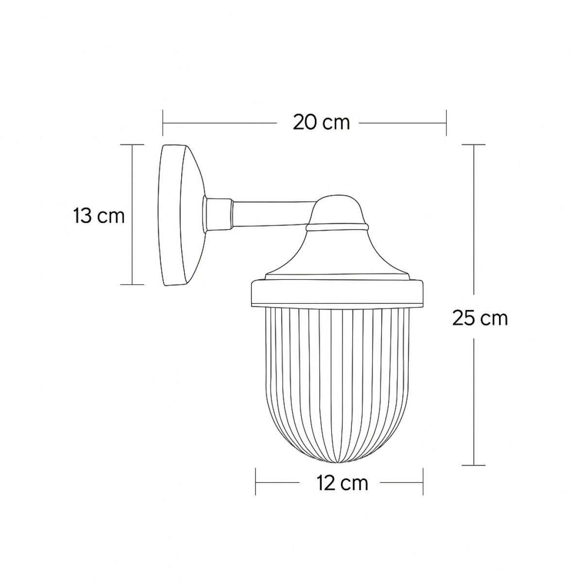 Schwarze Messing Wandleuchte Abby von KS Verlichting