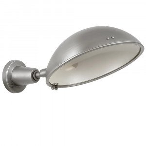Messinglampe in Antiksilber mit E27-Fassung