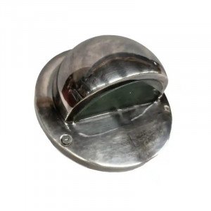 Messinglampe in Antiksilber mit einer G9-Fassung