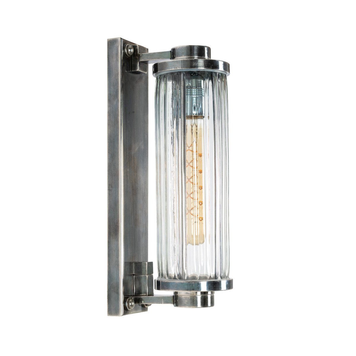 Außenlampe Porter antik silber messing industriell