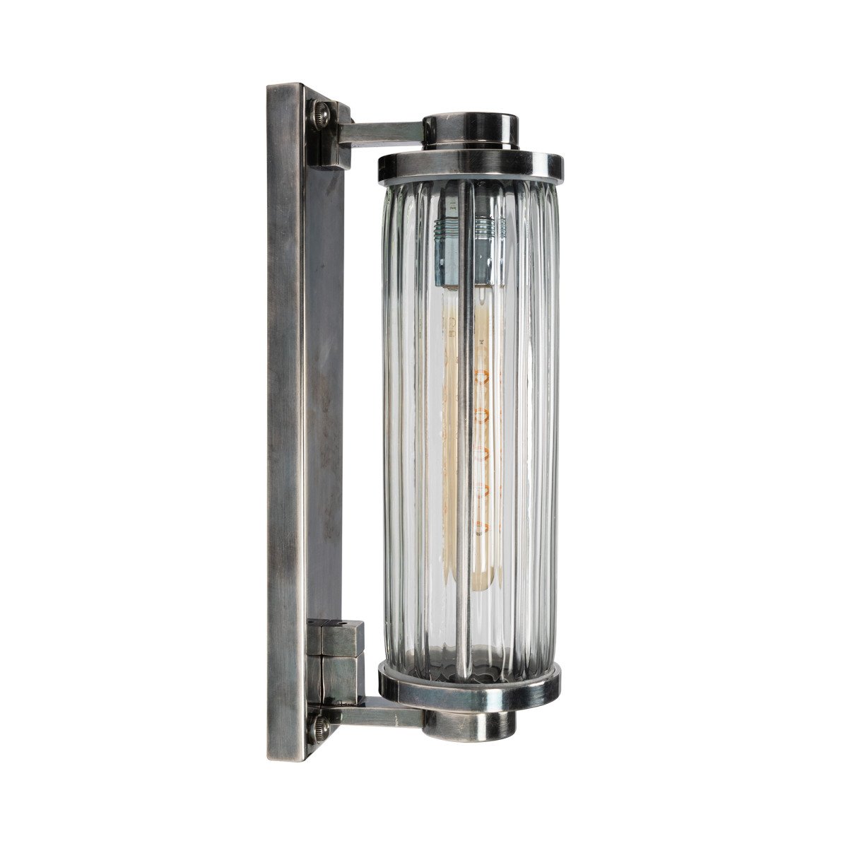Außenlampe Porter antik silber messing industriell