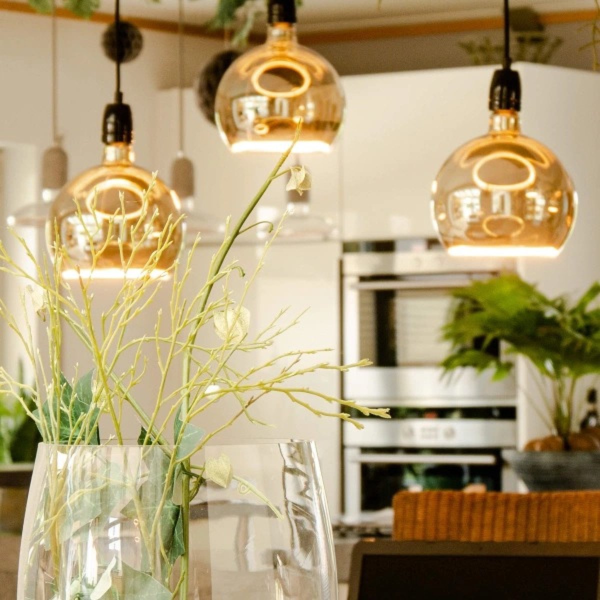 Dekorations-LED-Lampe exklusiv mit einem LED-Ring an der Unterseite in der Farbe rauchgrau von der Marke segula bestückt