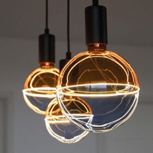 Lichtquelle Globe 188 Amber Blau Dimmbar E27