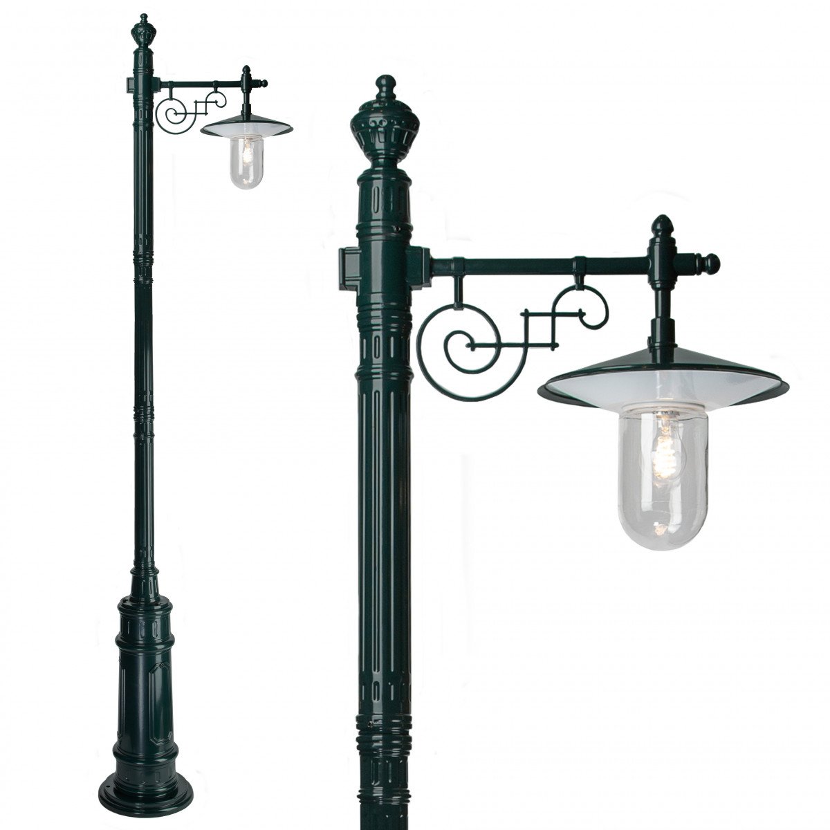 Klassische grüne Laterne 250 cm KS Verlichting