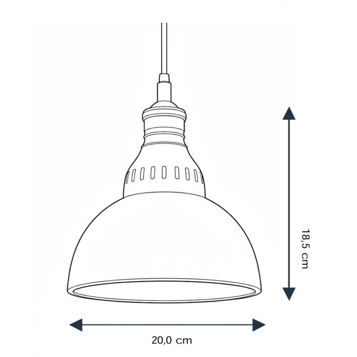 Pendelleuchte Dakota Antik-Schwarz