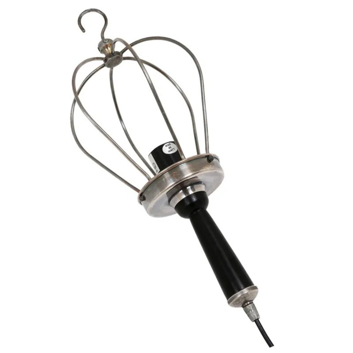 Messing-Lampe in der Farbe antik-silber mit einem E27-Lichtquellenfassung