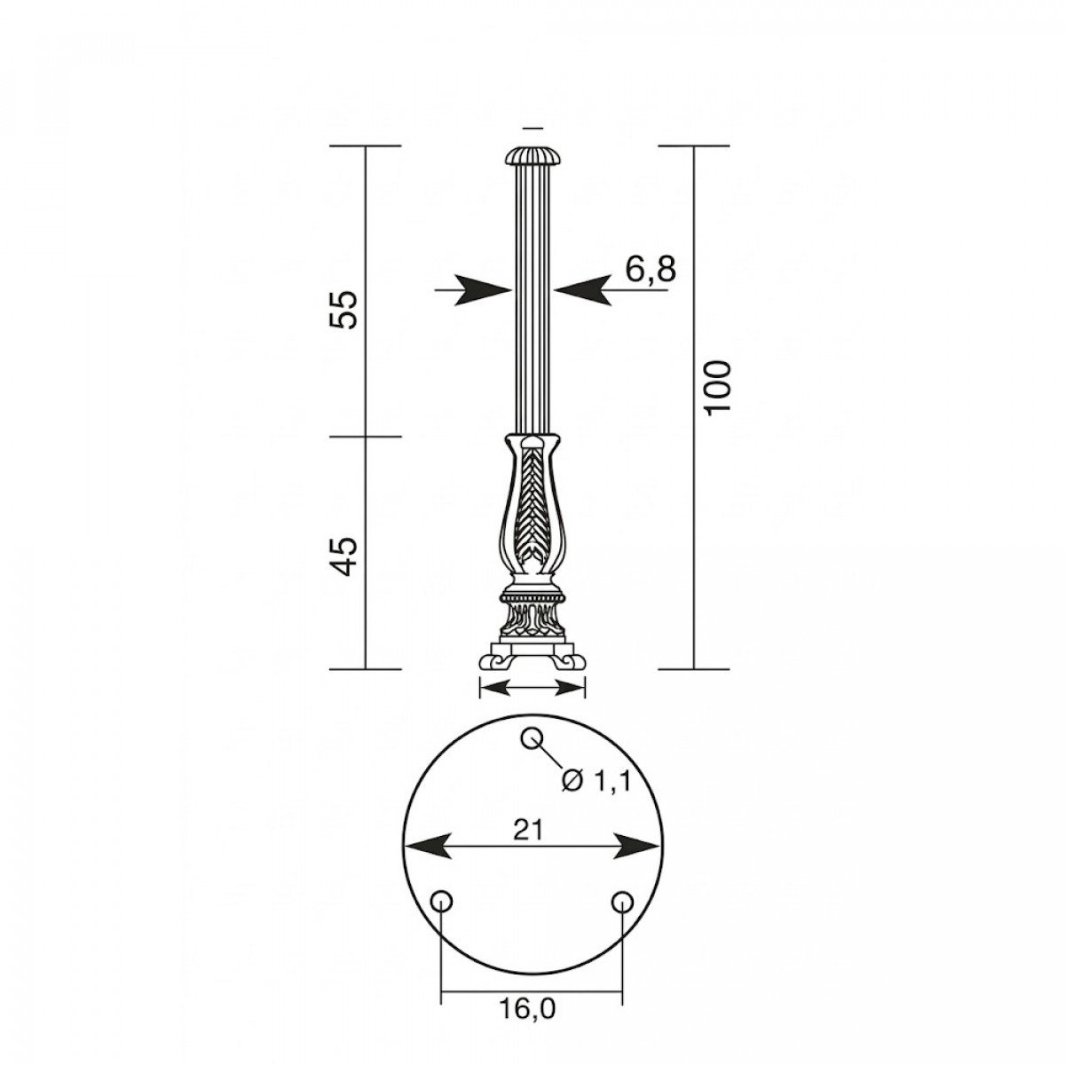 Außenbeleuchtung Grenoble Laternenmast Aluminium klassisch