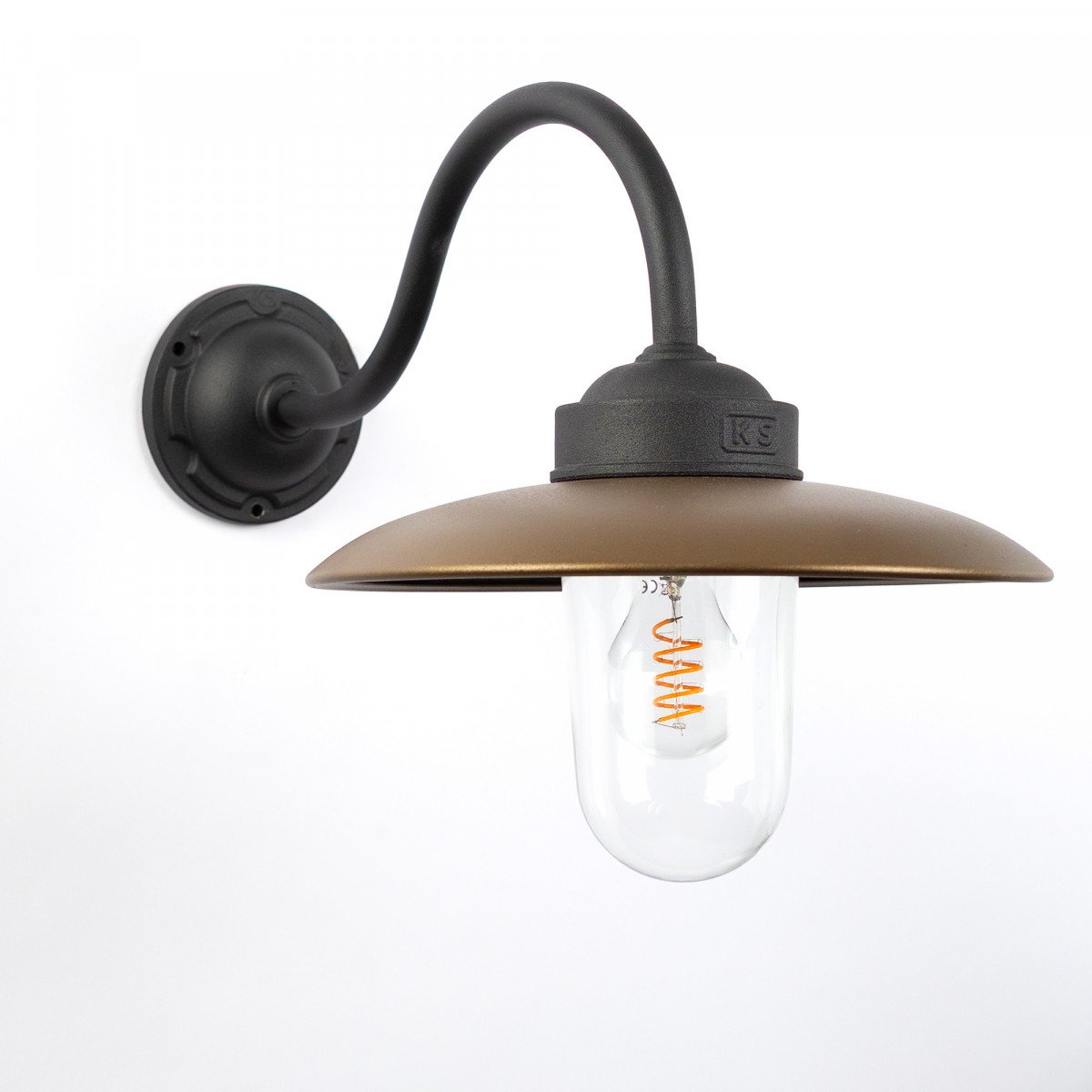 Stalllampe Solingen Wandleuchte Schwarz Bronze Ländlich