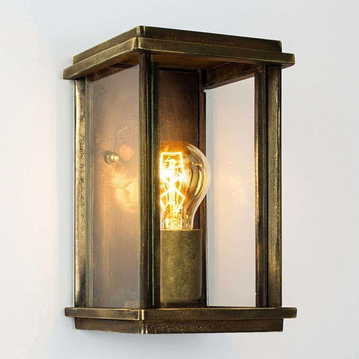 Flache Wandlampe Capital S Bronze