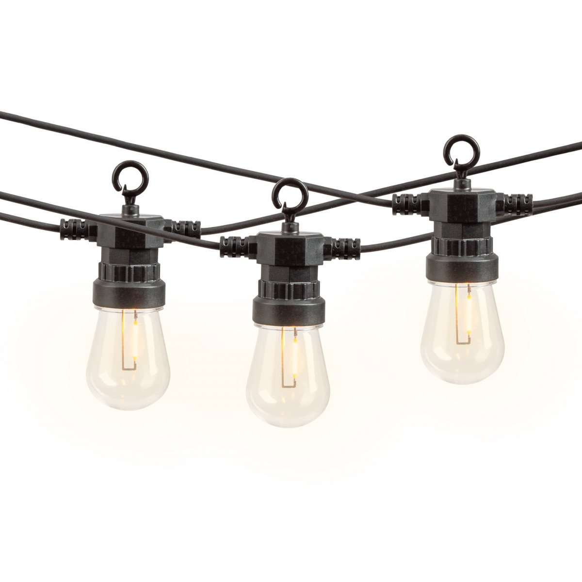 Lichtkette 20 Meter mit 20 LEDs und warmweißem Licht