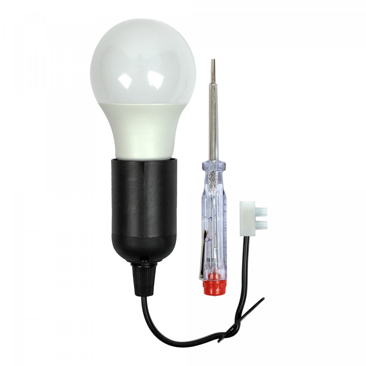 Umzugsset 6 Fassungen LED Lichtquellen schwarz