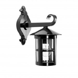 Außenlampe Lucca Wandleuchte Schwarz Aluminium klassisch