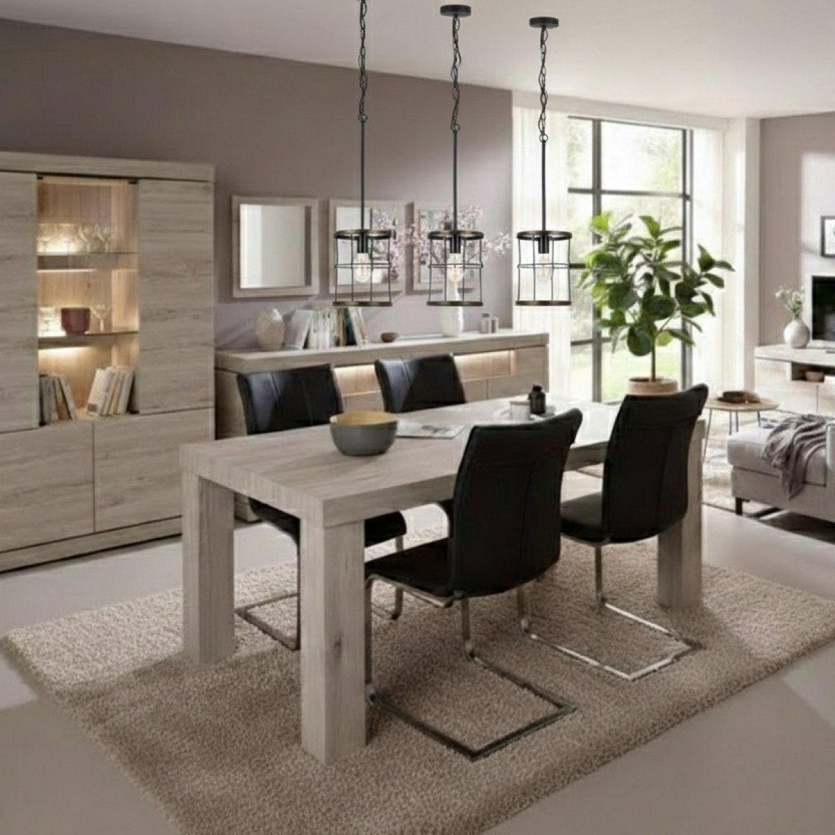 Benson Hängelampe bronze schwarz Metall E27 85 cm schlankes Design