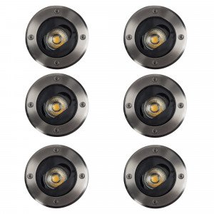 Unit Bodenspot Edelstahl rund Gu10