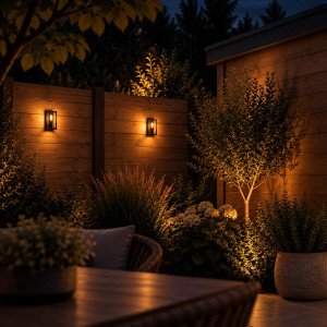 Flache Kubische Wandlampe Spark Schwarz - Wandleuchte - Außenwandleuchte - Nostalux