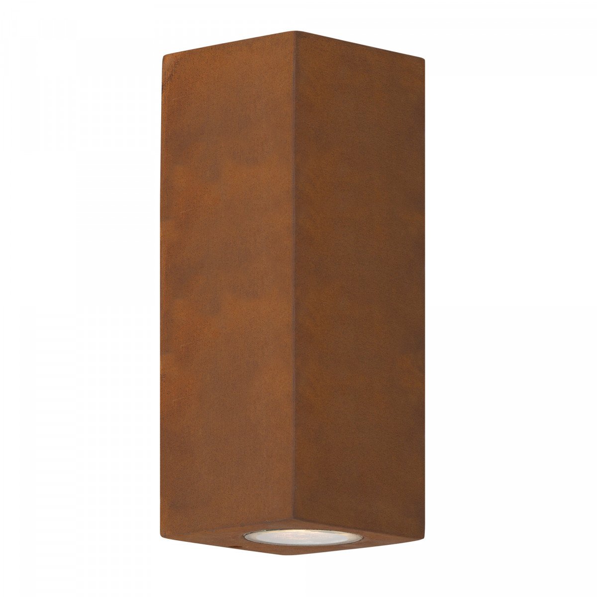 Wandlampe Up und Downlighter Geo aus Corten Stahl für Außen 