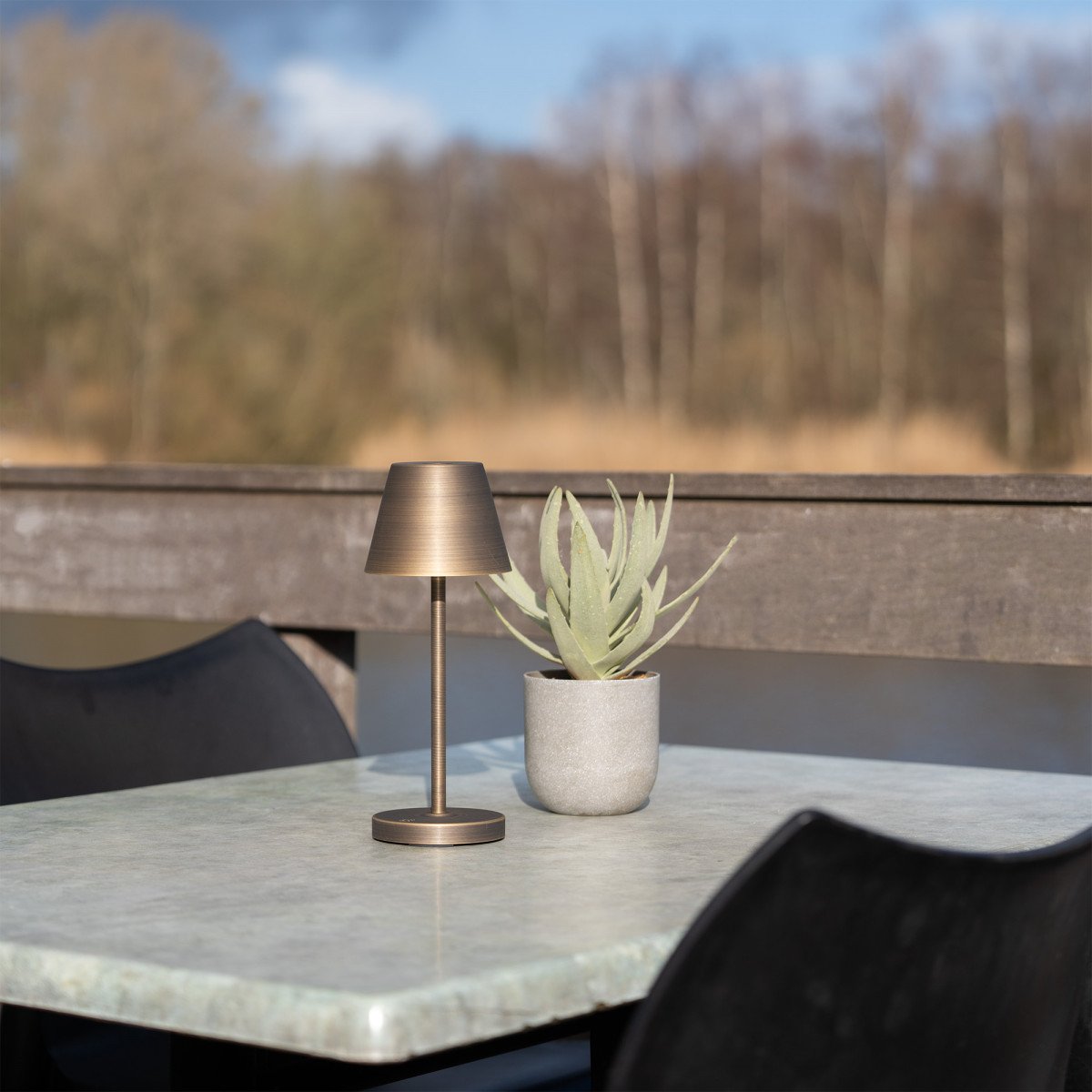 Außen- und Innenlampe Bronze Tischlampe modern