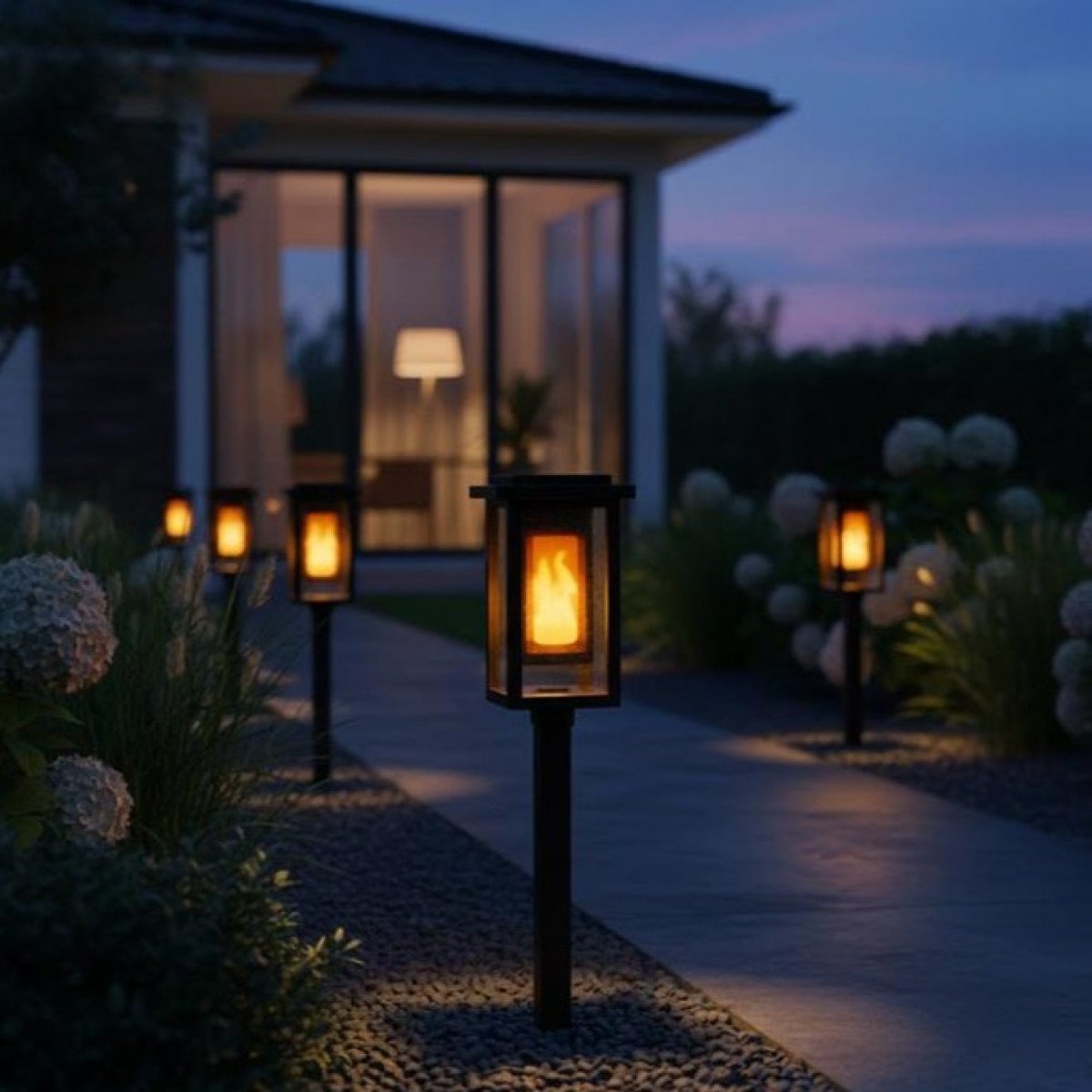 Fackel schwarz solar, Stimmungsbeleuchtung für draußen, LED solar Black Del Sol, Nostalux solar Außenlampe