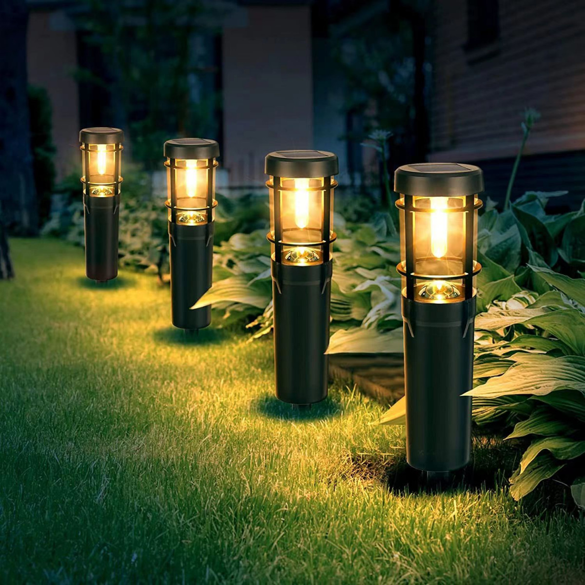 Fackel schwarz solar, Stimmungsbeleuchtung für draußen, LED solar Black Del Sol, Nostalux solar Außenlampe