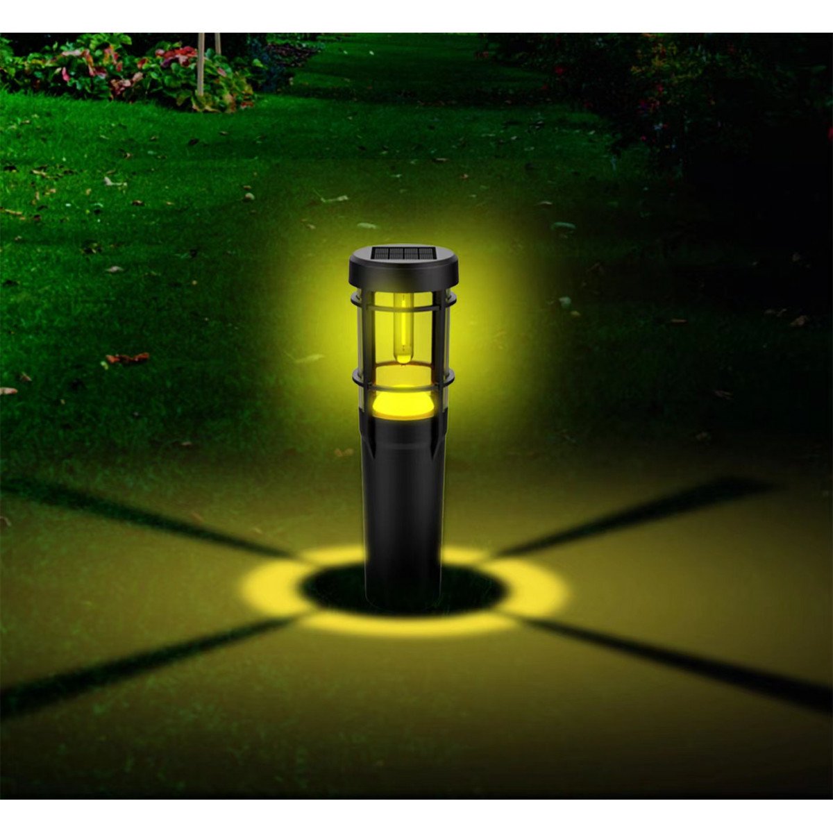 Fackel schwarz solar, Stimmungsbeleuchtung für draußen, LED solar Black Del Sol, Nostalux solar Außenlampe