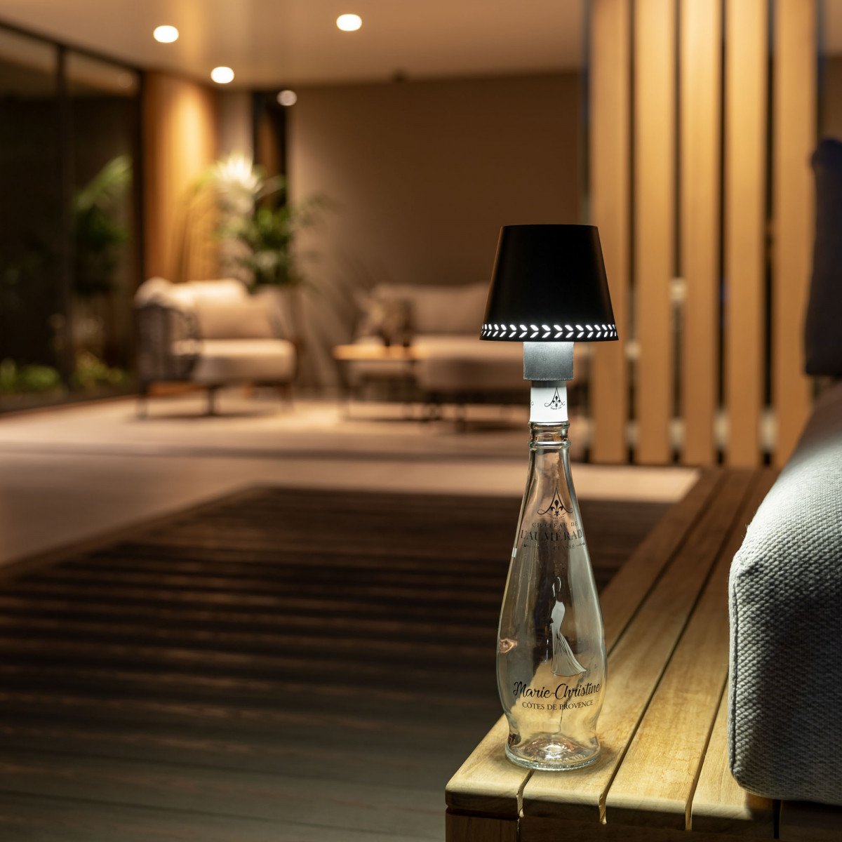Innen-/Außenlampe - Vino Tischlampe Schwarz