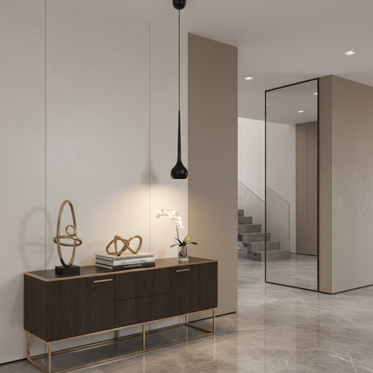 Schwarz Pendelleuchte im Drop-Design Aluminium modern