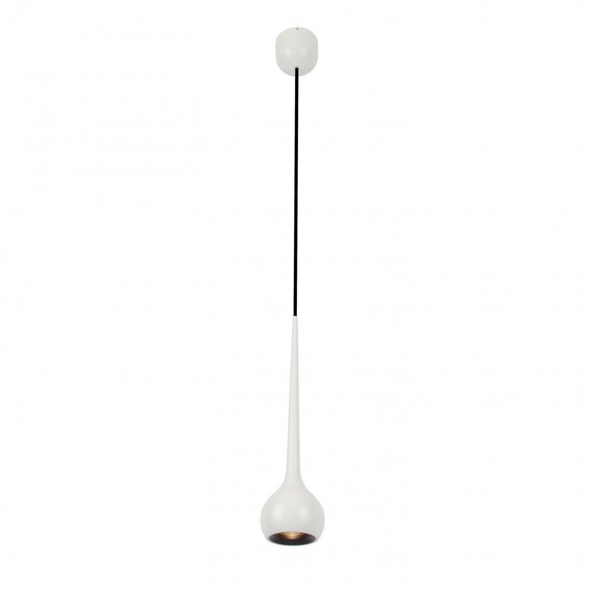 Weiße Pendelleuchte im Drop-Design Aluminium modern