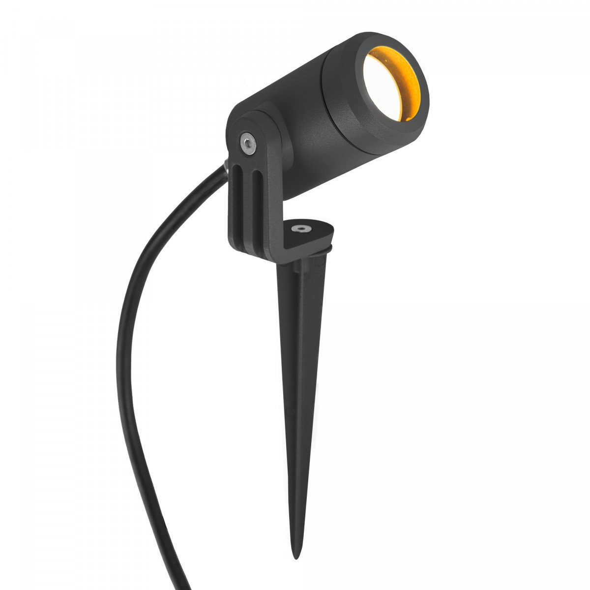 Schwarzer kompakter Bodenspot LED-Spieß GU10 PAR11