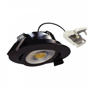 Runder Einbauspot Decke schwarz dimmbar 82 cm