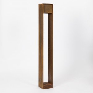 Gartenlampe aus Cortenstahl – quadratisch – modern – GU10