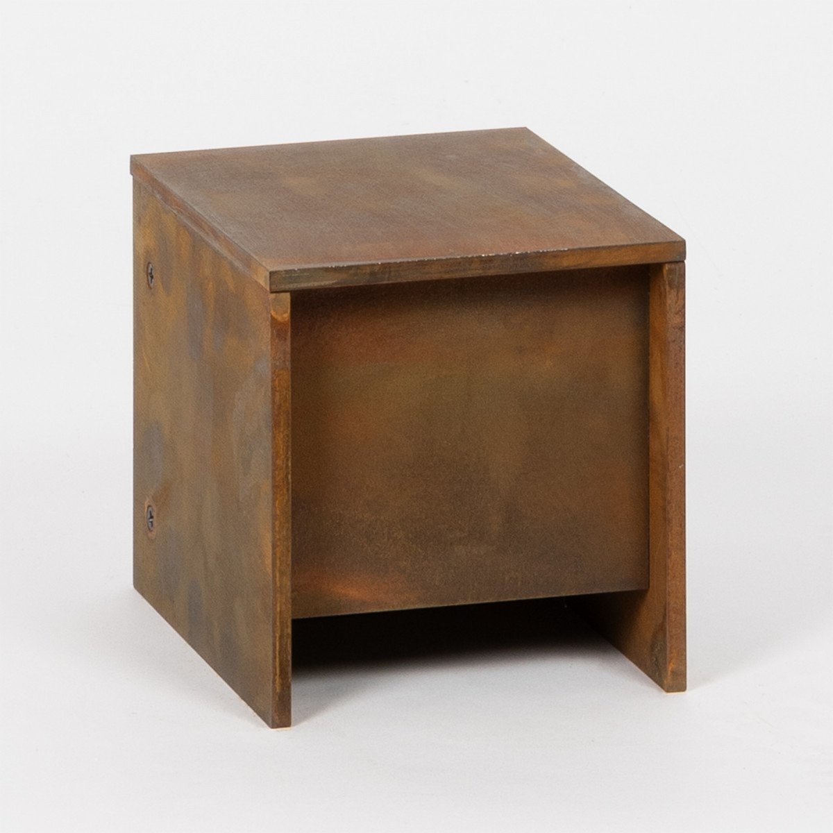Wandleuchte aus Cortenstahl – quadratisch – modern – GU10