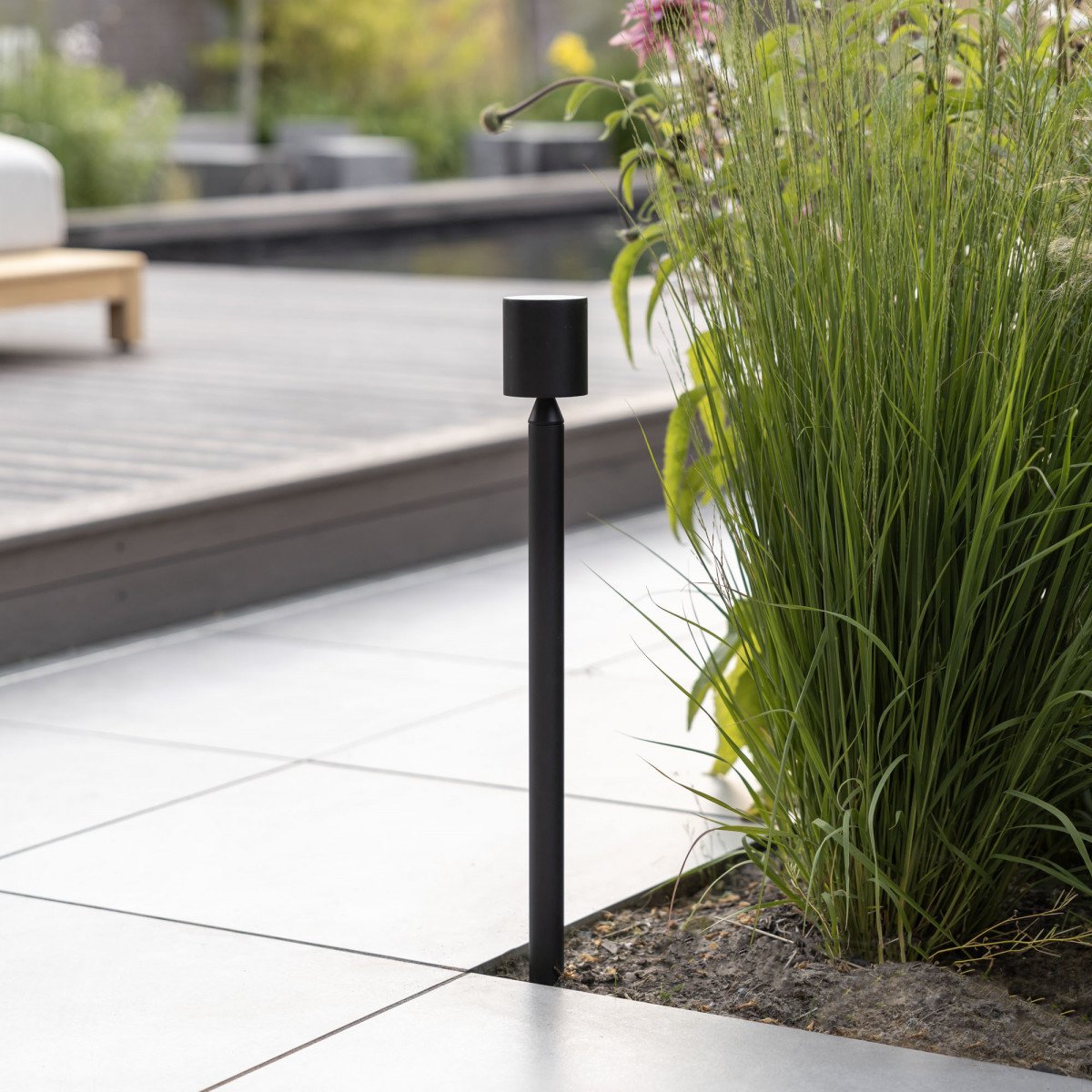 Issy Gartenlampe Schwarz Medium