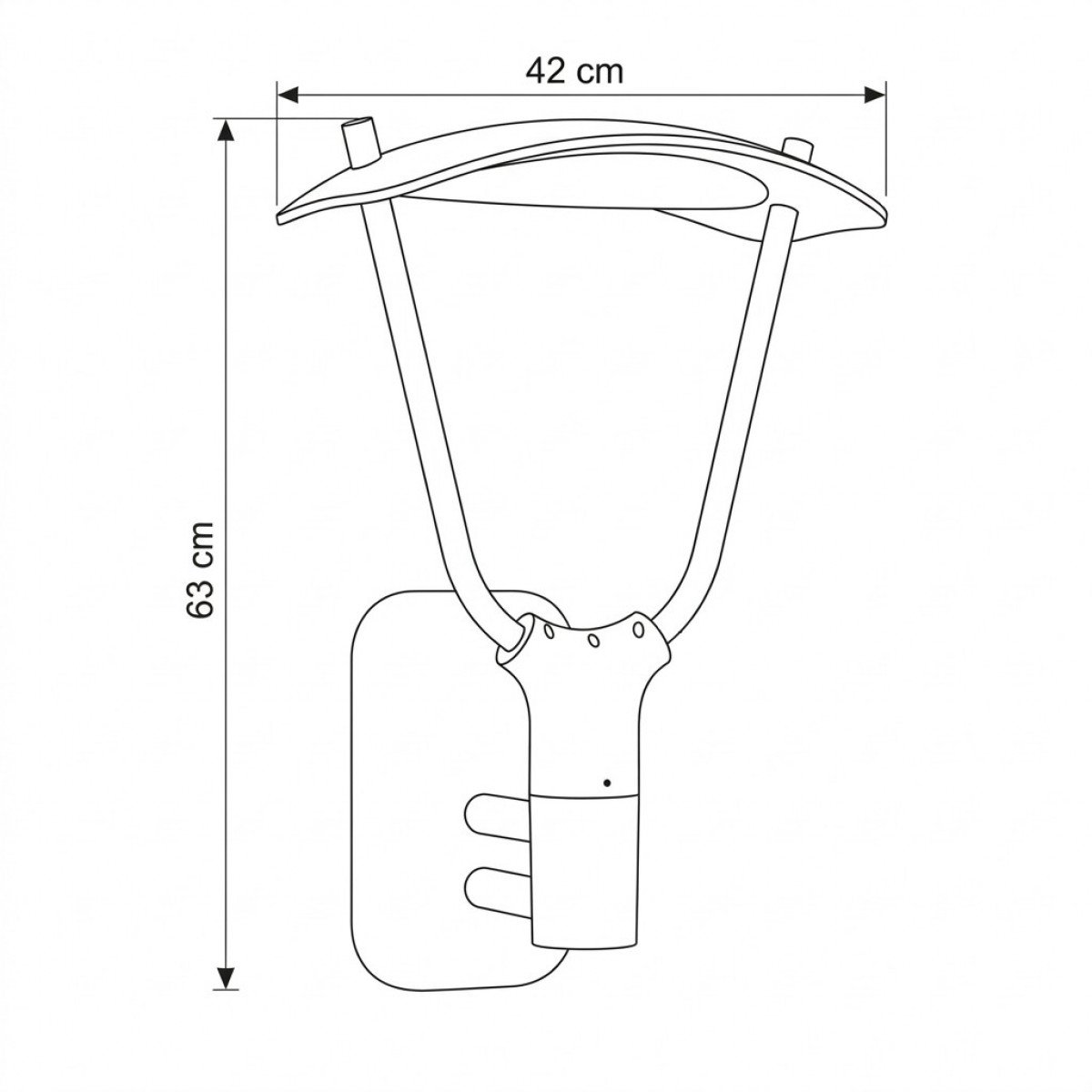 Außenlampe Bern Wandleuchte Schwarz Aluminium Modern