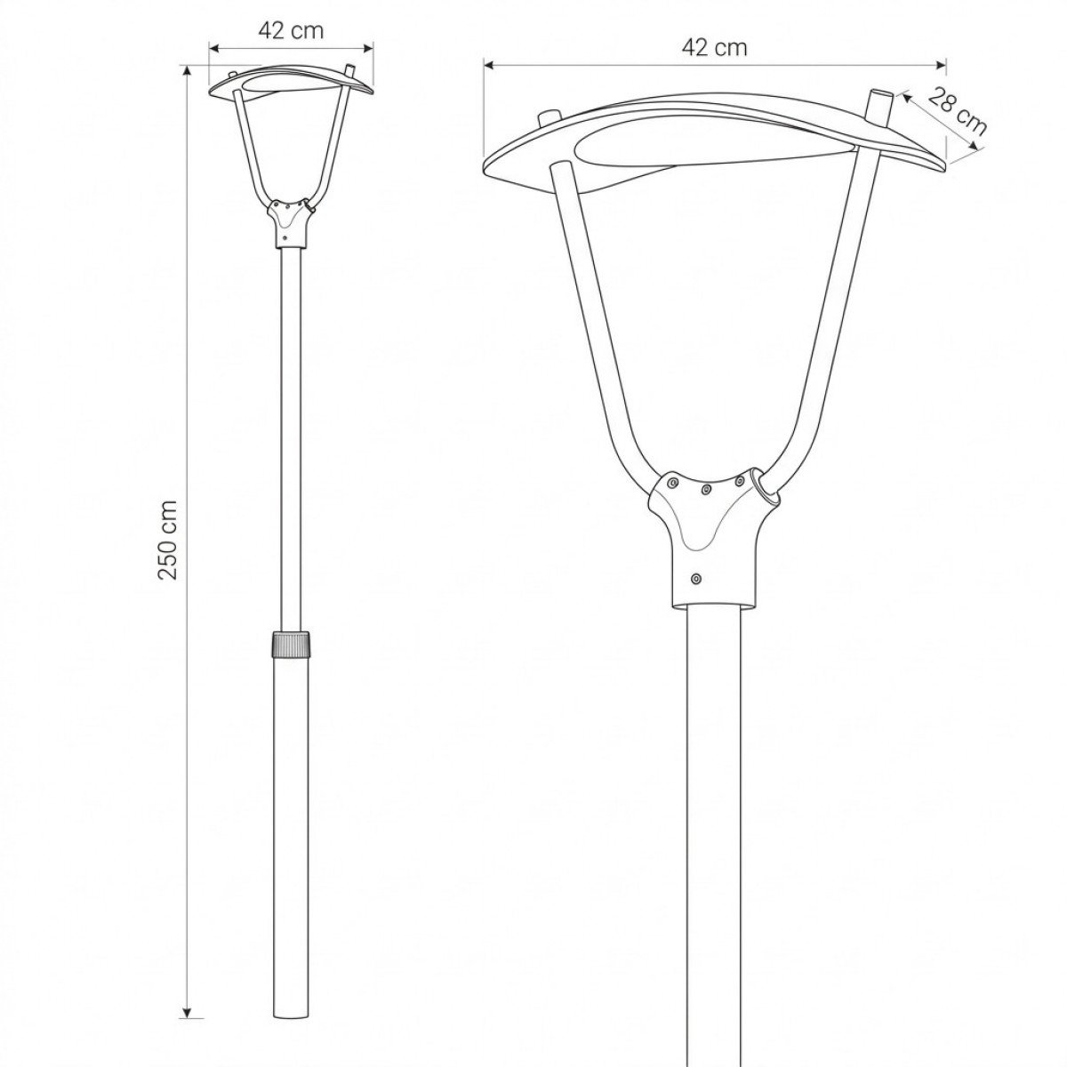 Außenlampe Bern Laterne schwarzes Aluminium modern