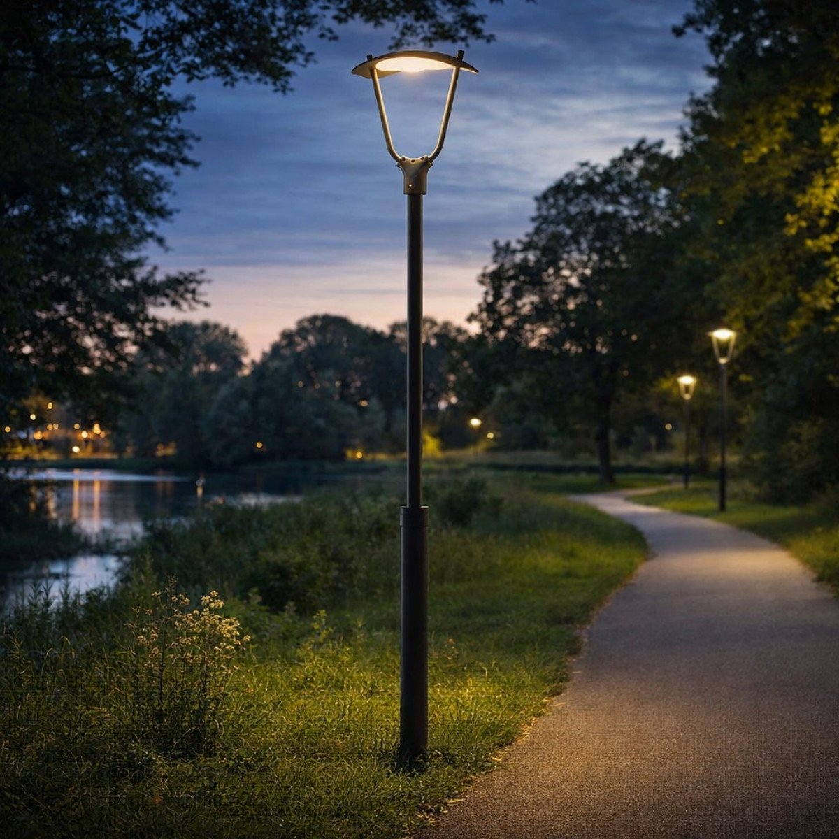 Außenlampe Bern Laterne schwarzes Aluminium modern