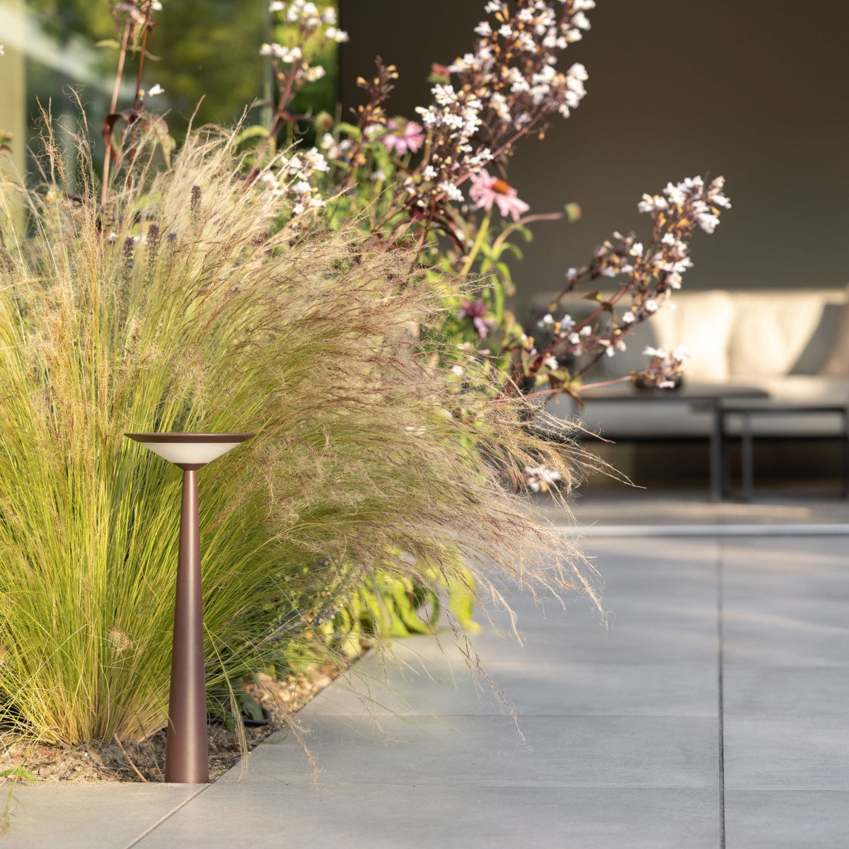 Außenleuchte Elin Gartenlampe Corten Aluminium modern