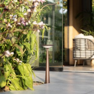 Außenleuchte Elin Gartenlampe Corten Aluminium modern