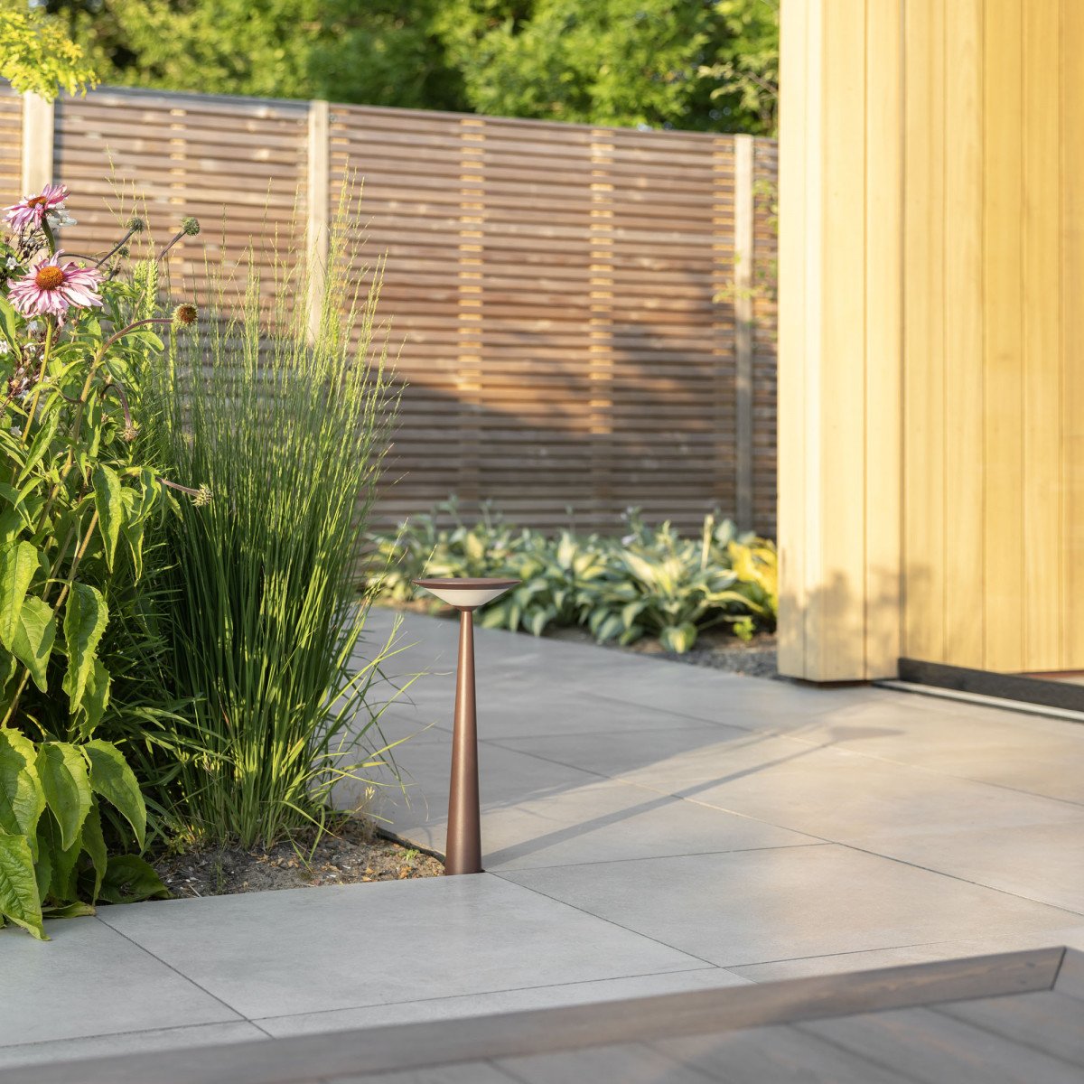 Außenleuchte Elin Gartenlampe Corten Aluminium modern
