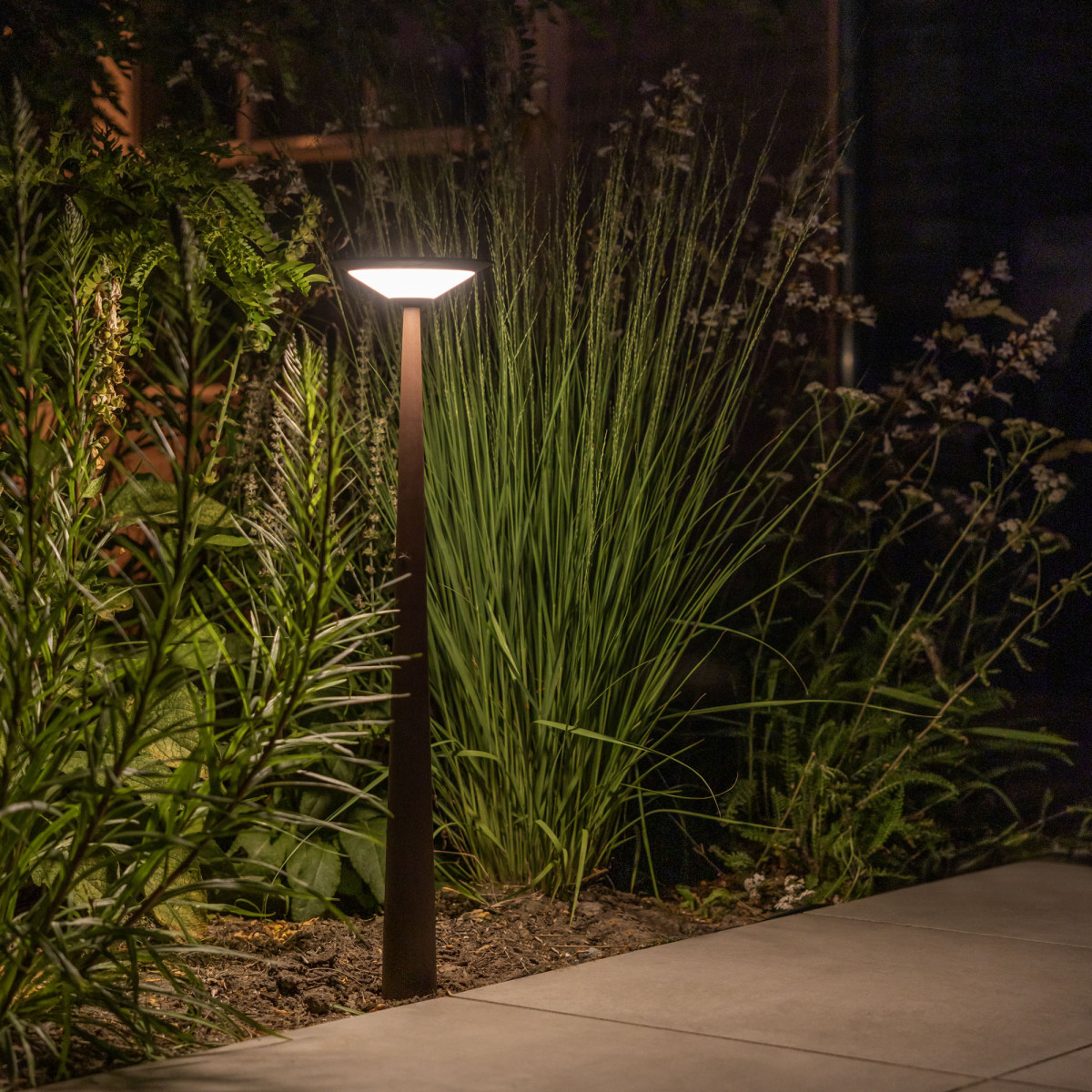 Außenleuchte Elin Gartenlampe Corten Aluminium modern