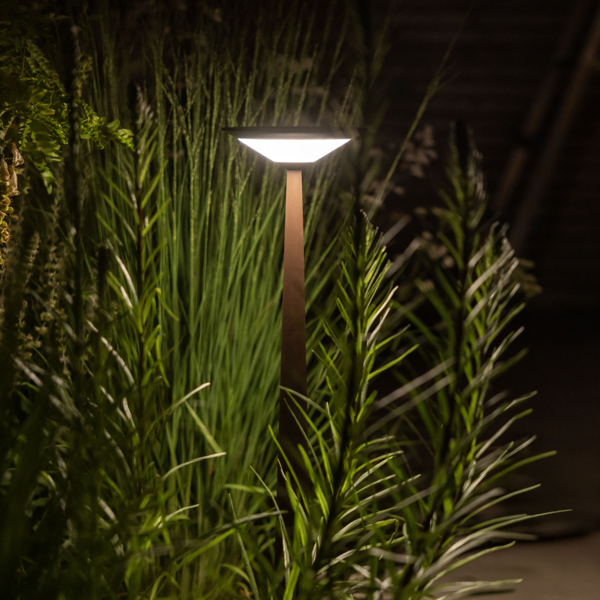 Außenleuchte Elin Gartenlampe Corten Aluminium modern