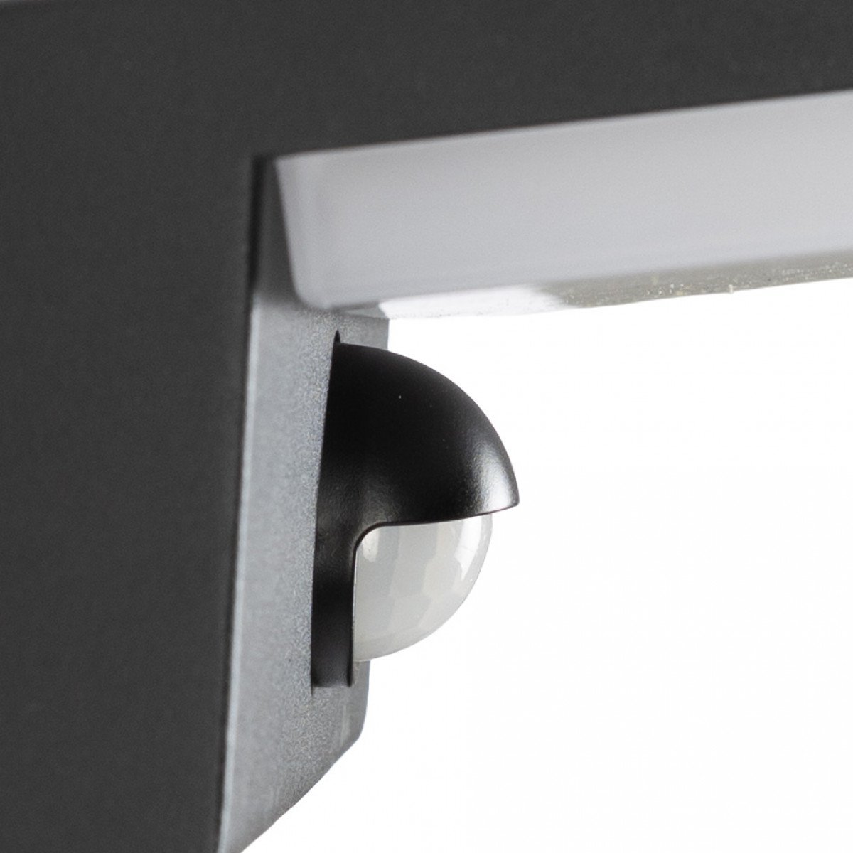 Außenleuchte Ian Bewegungssensor Wandleuchte Schwarz Aluminium Modern