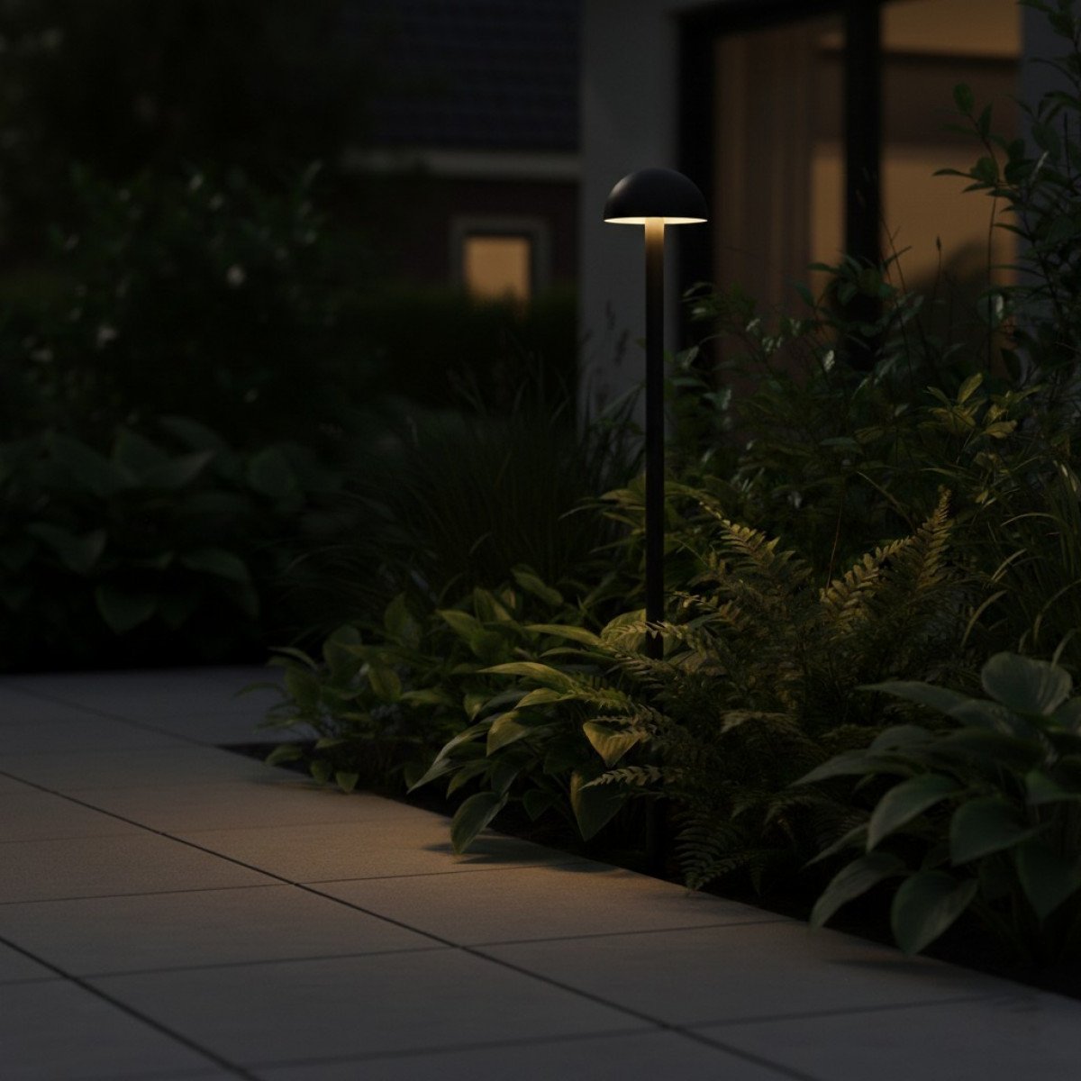 Schwarze Lina Gartenlampe 60cm Aluminium IP65