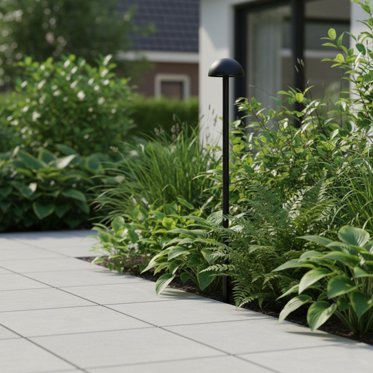 Schwarze Lina Gartenlampe 60cm Aluminium IP65