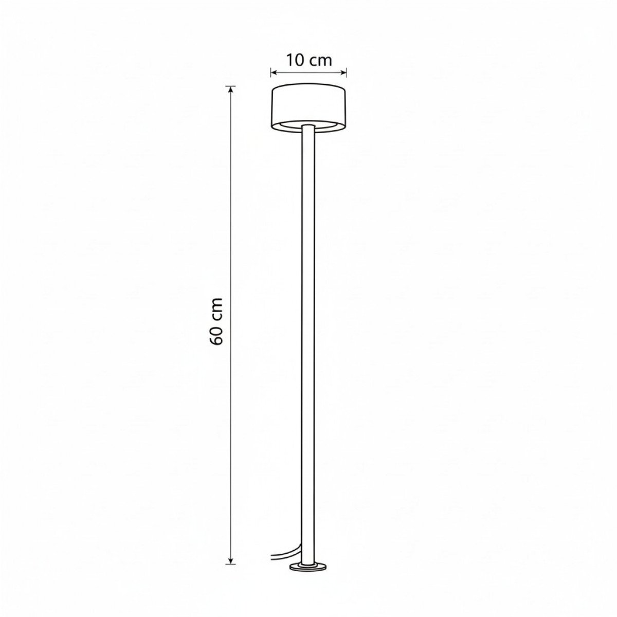 Schwarz Ayla Gartenlampe 60cm Aluminium IP65